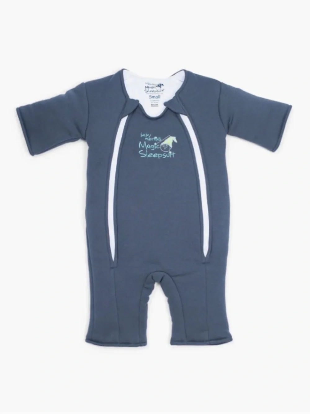 Baby Merlin’s Magic Sleepsuit size small 3-6 months 100% cotton navy blue